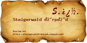 Steigerwald Árpád névjegykártya