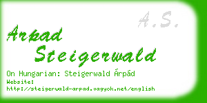 arpad steigerwald business card