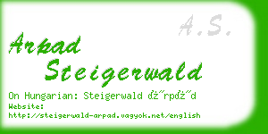arpad steigerwald business card